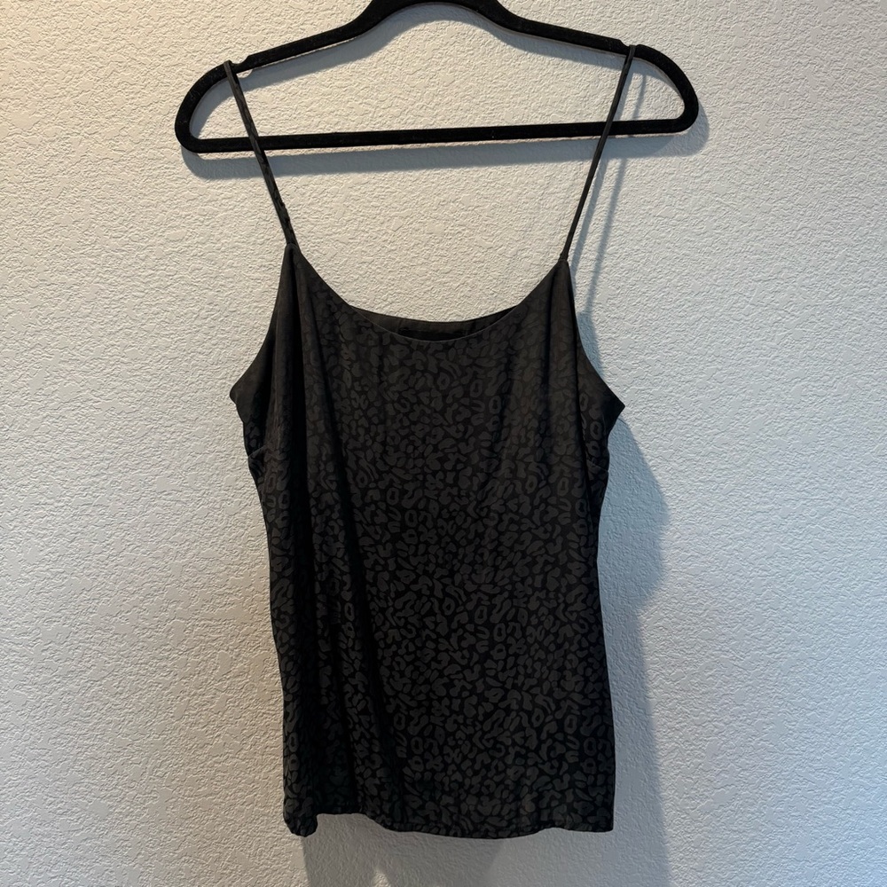 David Lerner Leopard Print Slip Tank